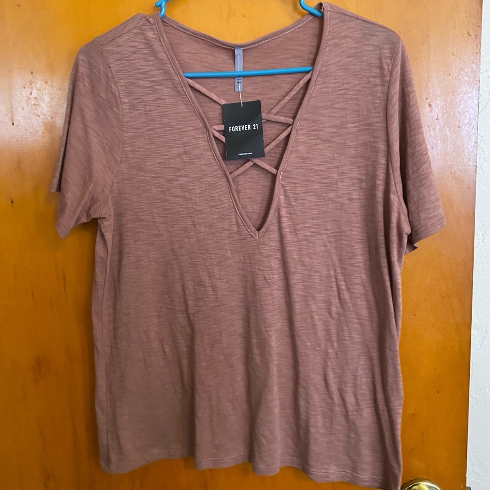 pink v-neck